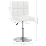 vidaXL Chaise à manger Blanc Similicuir