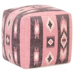 vidaXL Pouf Design imprimé Rose 45x45x45 cm Coton
