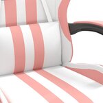 vidaXL Chaise de jeu Blanc et rose Similicuir