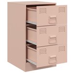 vidaXL Table de chevet rose 34 5x39x62 cm acier