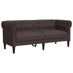 vidaXL Ensemble de canapés 2 Pièces marron foncé tissu