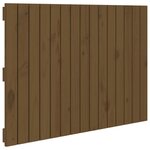 vidaXL Tête de lit murale Marron miel 95 5x3x60 cm Bois massif de pin