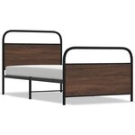 vidaXL Cadre de lit sans matelas 90x190cm chêne marron bois ingénierie