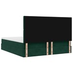 vidaXL Cadre de lit ottoman avec matelas vert foncé 200x200 cm velours