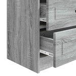 vidaXL Cabinet de chevet avec tiroir Sonoma gris 62 x 34 5 x 44 5 cm
