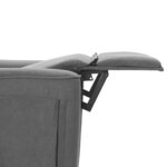 vidaXL Fauteuil de massage Gris clair Tissu