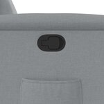 vidaXL Fauteuil inclinable Gris clair Tissu