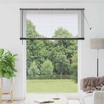 vidaXL Store de Fenêtre avec des rideaux Noir Aluminium