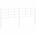 vidaXL Tête de lit métal blanc 193 cm