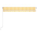 vidaXL Auvent manuel rétractable avec LED 400x350 cm Jaune et blanc