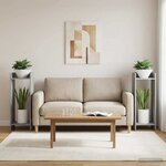 vidaXL Support de Plante 2 pièces Sonoma gris 30 x 30 x 80 cm