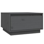 vidaXL Table basse Gris 55x56x32 cm Bois massif de pin