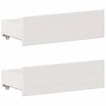 vidaXL Lit bibliothèque sans matelas blanc 160x200 cm bois pin massif