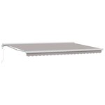vidaXL Auvent Rétractable Gris clair 500 × 300 cm Tissu Métal