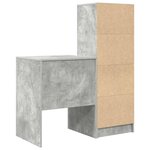 vidaXL Bureau avec rangement 2 Pièces Gris béton 60 x 50 x 76 cm