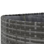 vidaXL Salon de jardin avec coussins 10 Pièces gris résine tressée