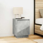 vidaXL Tables de chevet avec lumières LED 2 Pièces gris béton 38x34x50 cm