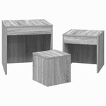 vidaXL Tables gigognes 3 Pièces Sonoma gris Bois d'ingénierie