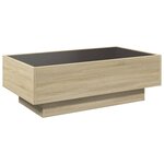 vidaXL Table basse avec LED chêne sonoma 90x50x30 cm bois d'ingénierie