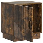 vidaXL Table de chevet Chêne fumé 43 x 34 5 x 47 cm Bois d'ingénierie
