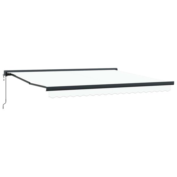 vidaXL Auvent rétractable Blanc 400 × 300 cm Tissu et Métal