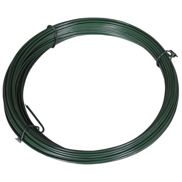 vidaXL Fil de liaison de clôture 25 m 1 4/2 mm Acier Vert