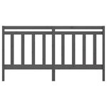 vidaXL Tête de lit Gris 186x4x100 cm Bois massif de pin