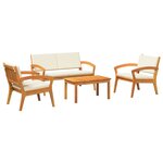 vidaXL Ensemble bistrot 4 Pièces Marron 75 x 45 x 38cm