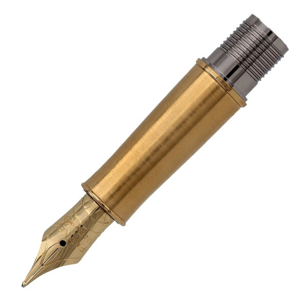 PARKER Sonnet Bloc plume : Section Satiné Dorée - Finition Dorée - Plume Extra Fine Or 18K