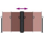 vidaXL Auvent latéral rétractable marron 120x600 cm