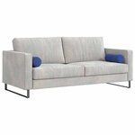 vidaXL Coussins d'accent 2 Pièces Bleu police Ø 15 x 40 cm