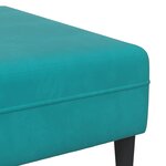 vidaXL Canapé avec coussin 3 Pièces Turquoise Velours