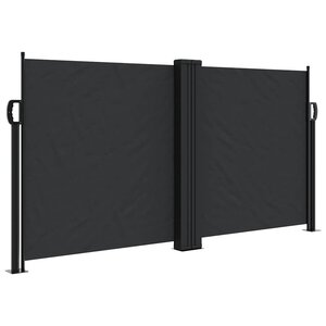 vidaXL Auvent latéral rétractable noir 120x1200 cm