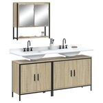 vidaXL Ensemble de meubles de salle de bain 3 Pièces chêne sonoma