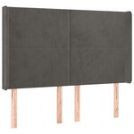 vidaXL Sommier à lattes de lit matelas et LED Gris foncé 140x200 cm