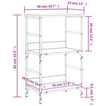 vidaXL Bibliothèque chêne marron 50x33x82 cm bois d'ingénierie
