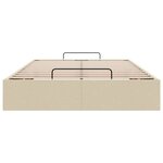 vidaXL Cadre de lit ottoman sans matelas crème 120x190 cm tissu