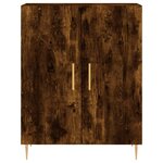 vidaXL Buffet haut Chêne fumé 69 5x34x180 cm Bois d'ingénierie