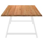 vidaXL Table à manger et bord naturel bois massif chêne rectangulaire