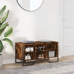 vidaXL Armoire à chaussures chêne fumé 90x38x45 5 cm bois d'ingénierie