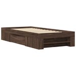 vidaXL Cadre de lit sans matelas chêne marron 90x190cm bois ingénierie