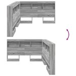 vidaXL Tête de lit de rangement Sonoma gris 120 cm Bois d'ingénierie