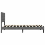 vidaXL Cadre de lit avec tête de lit Gris foncé 90 x 190 cm Velours