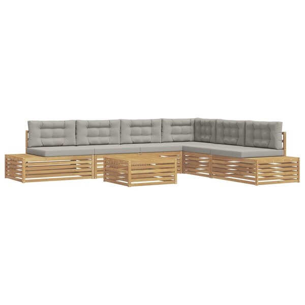 vidaXL 8 Pièces Ensemble de canapés d'extérieur Polyester Blanc