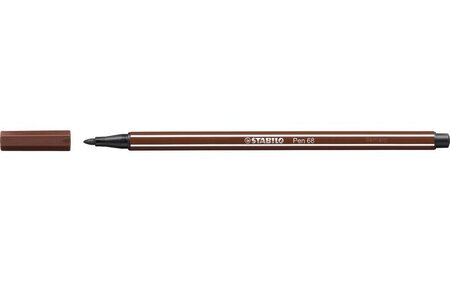 Feutre de dessin pen 68 pointe moyenne 1 mm brun stabilo