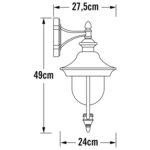 KONSTSMIDE Applique murale Parma en bas Acier inoxydable brossé