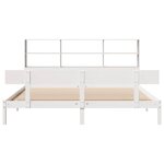 vidaXL Lit bibliothèque sans matelas blanc 180x200 cm bois pin massif