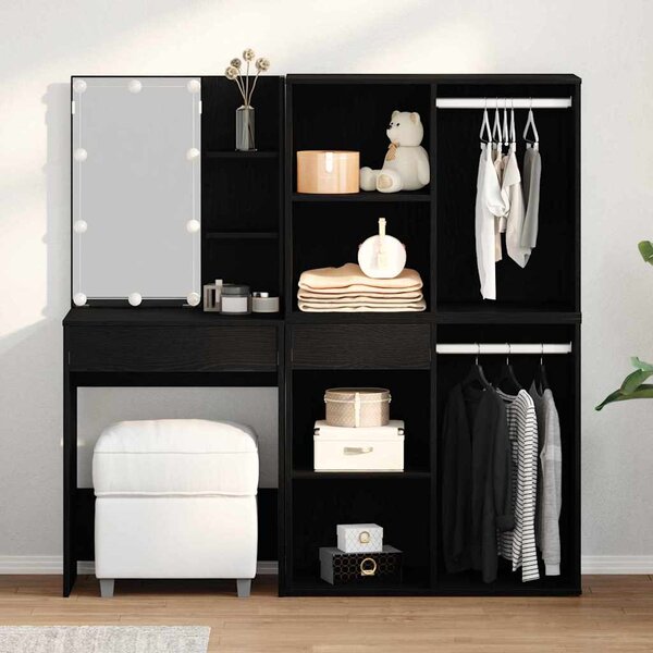 Coiffeuse VidaXL Avec LED - Table De Maquillage Blanc - Intérieur Chambre