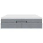 VidaXL Cadre de lit ottoman et matelas gris clair 180x200 cm tissu