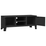 Vidaxl meuble tv industriel noir 105x35x42 cm métal